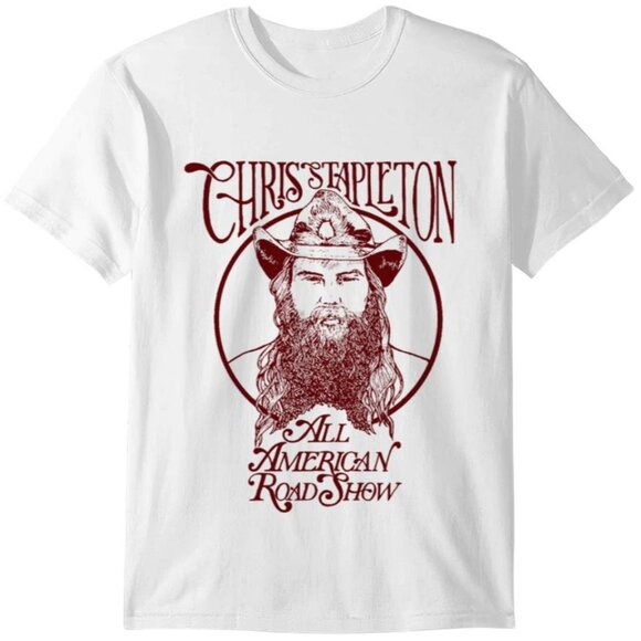 Chris Stapleton All American Road Show Country Music Fan Gift Graphic T-Shirt - Picture 1 of 5